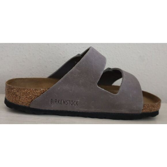 Birkenstock Women Sz 5 Faded Khaki Arizona Soft Footbed Oiled Leather Sandal - Picture 7 of 9